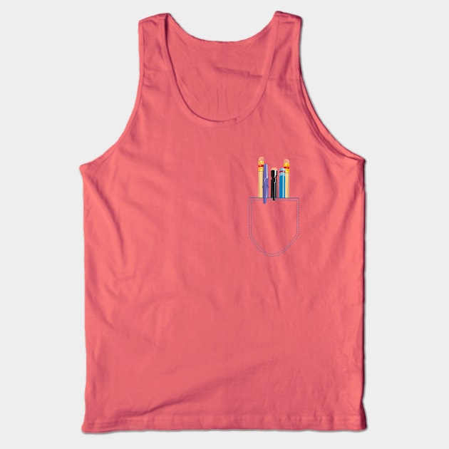 doodle weapon pocket Tank Top by APIH